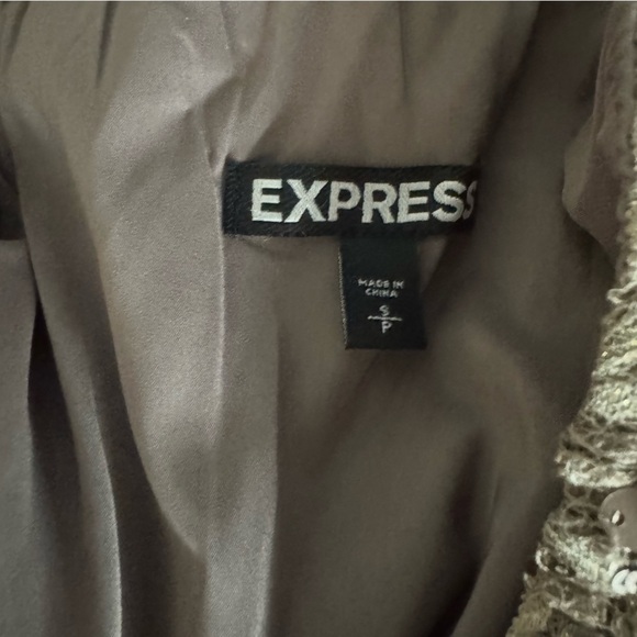 Express Taupe sequins tie waist dress - Picture 5 of 5
